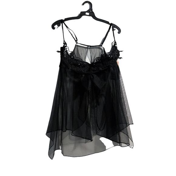 NWT Black Mesh Teddy with Matching Thong - Picture 2 of 7